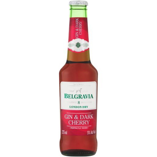 Belgravia London Dry Gin & Dark Cherry Spirit Cooler Bottle 275ml