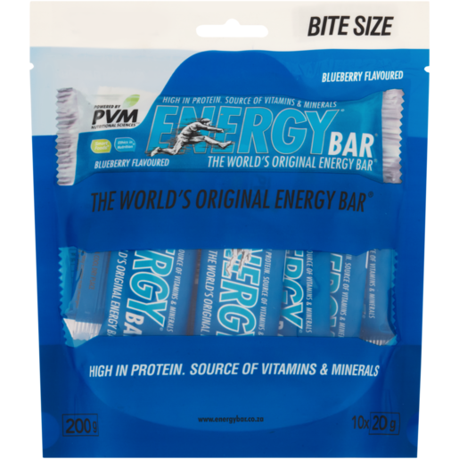 PVM Blueberry Flavoured Bite Size Energy Bars 10 x 20g