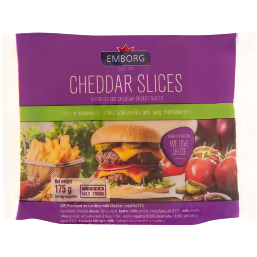 Emborg Processed Cheddar Cheese Slices 14 Pack