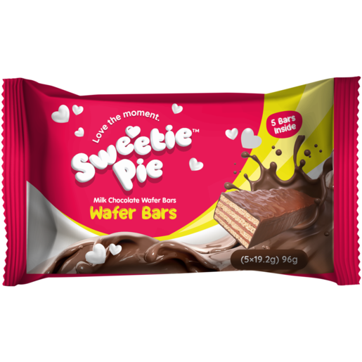 Sweetie Pie Milk Chocolate Wafer Bars 5 x 19.2g