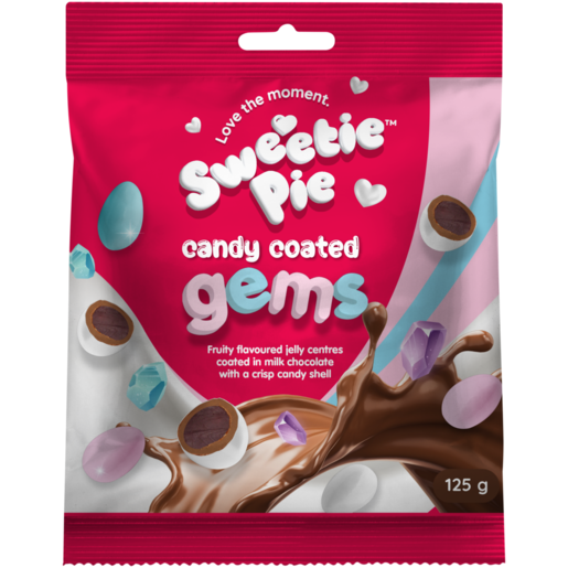 Sweetie Pie Candy Coated Gems 125g