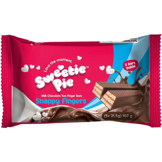 Sweetie Pie Milk Chocolate Snappy Fingers 5 x 21.5g