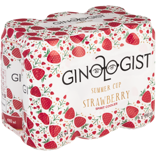 Ginologist Summer Cup Strawberry Spirit Cooler 6 x 440ml 