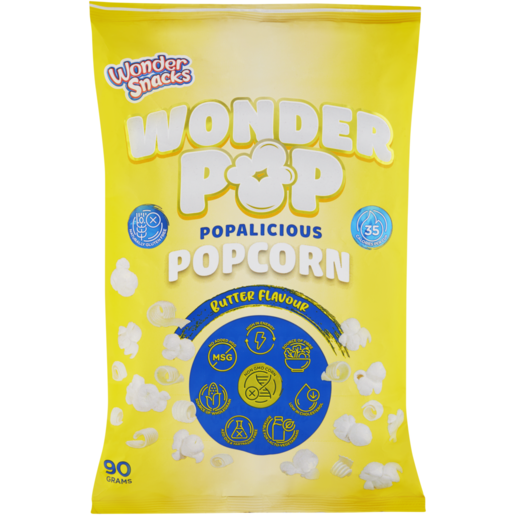 Wonder Snacks Wonder Pop Butter Flavour Popcorn 90g 