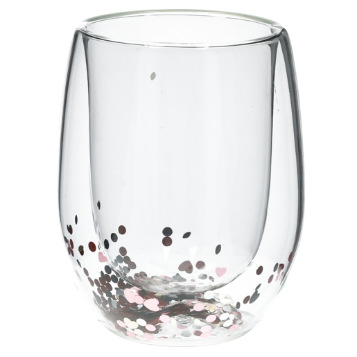 Comfy Double Wall Glitter Glass 340ml