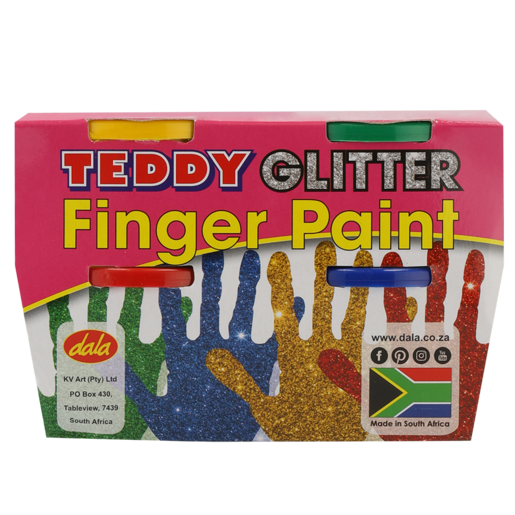 Teddy Finger Glitter Paint 4x 100ml