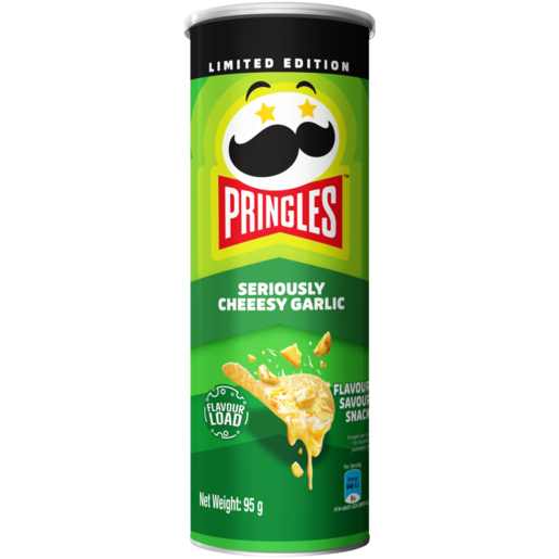 Pringles Seriously Cheesy Garlic Savoury Snack 95g 
