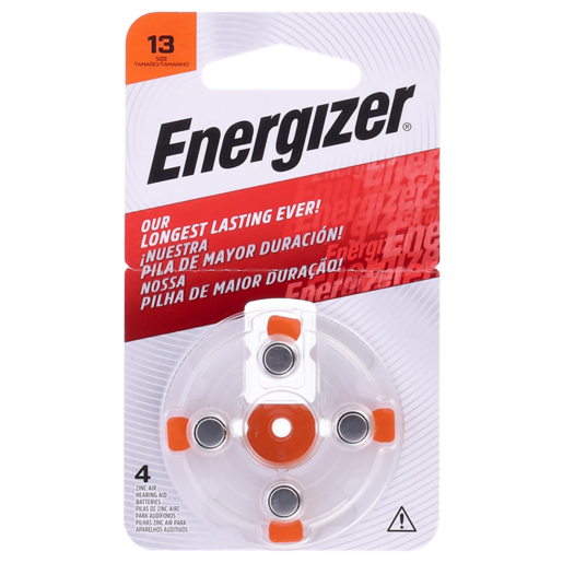 Energizer Hearing Aid Batteries Size 13 4 Pack