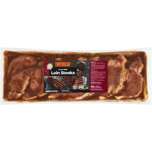 Eskort Sweet BBQ Pork Loin Steaks Per kg