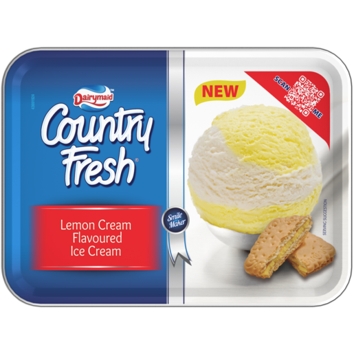 Dairymaid Country Fresh Lemon Cream Flavoured Ice Cream 1.8L