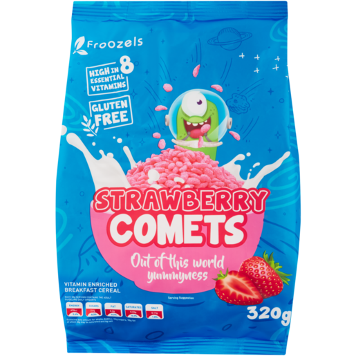 Froozels Strawberry Comets Breakfast Cereal 320g 