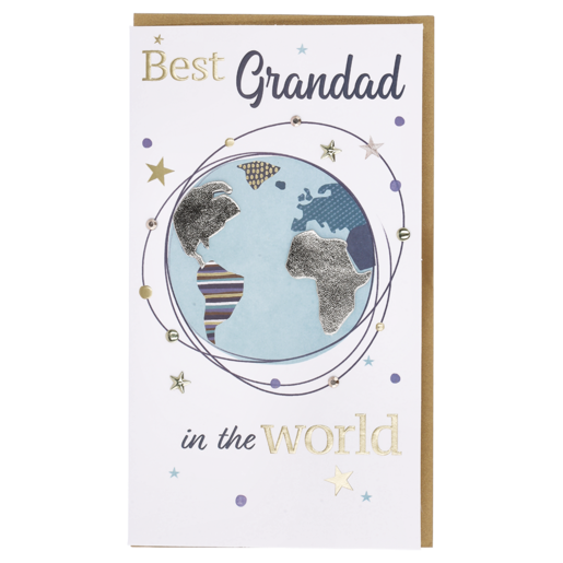 Champagne Best Grandad In The World Card