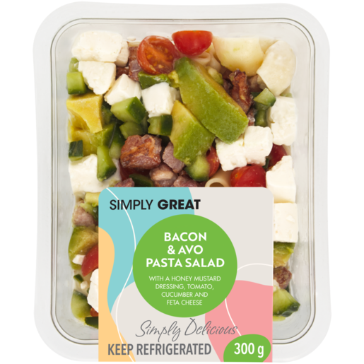 Simply Great Bacon & Avo Pasta Salad 300g 