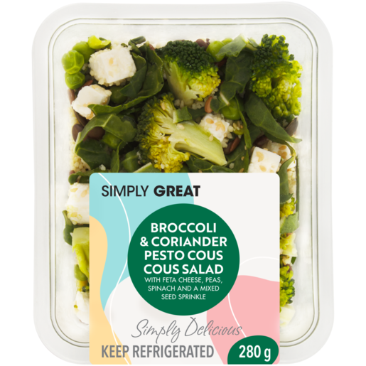 Simply Great Broccoli & Coriander Pesto Cous Cous Salad 280g 