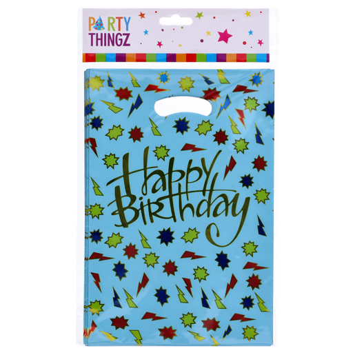 Party Thingz Blue Happy Birthday Foil Party Bags
