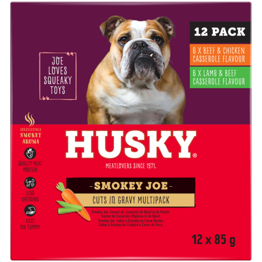 Husky Adult Wet Dog Food Smokey Joe Cuts in Gravy 85g 