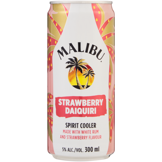 Malibu Strawberry Daiquiri Spirit Cooler Can 300ml