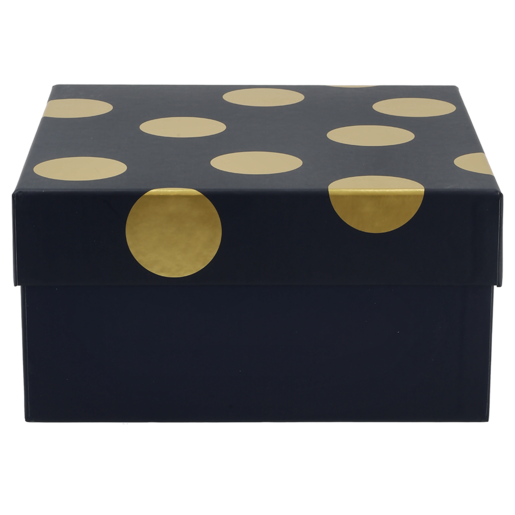 Creative Navy & Gold Polka Dot Large Foil Gift Box