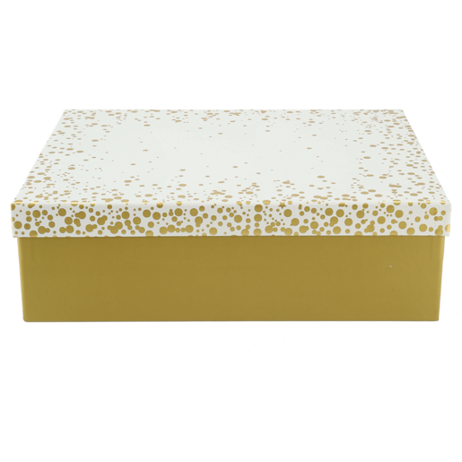 Creative White & Gold Large Foil Gift Box