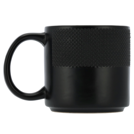 Textured Black Coffee Mug 440ml