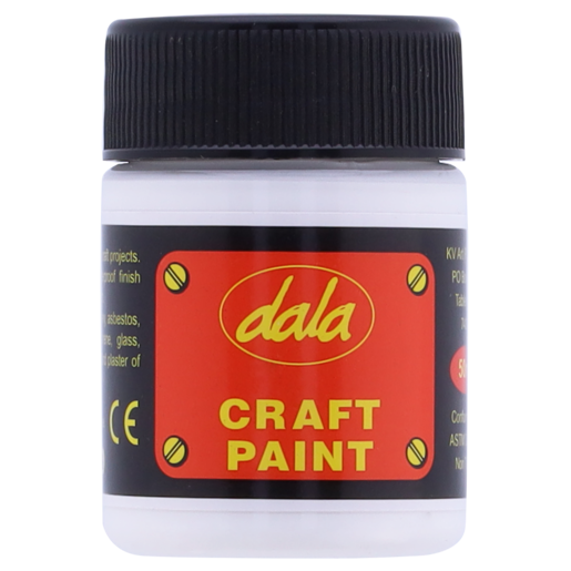 Dala White Craft Paint 50ml, Hobby & Craft Accessories, Hobbies & Crafts, Stationery & Newsagent, Household