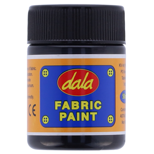 Dala Black Fabric Paint 50ml