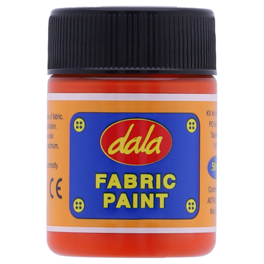 Dala Orange Fabric Paint 50ml