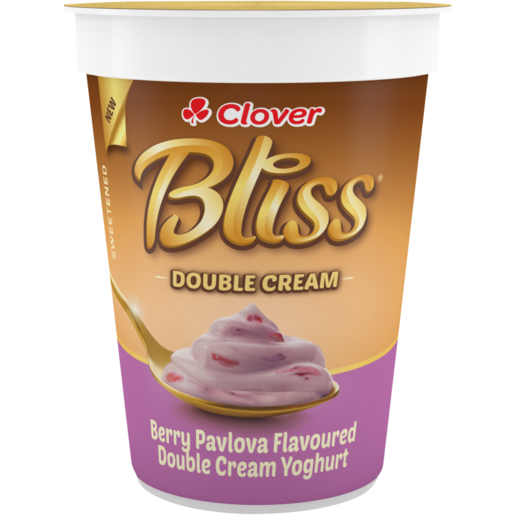 Clover Bliss Berry Pavlova Flavoured Double Cream Yoghurt 150g
