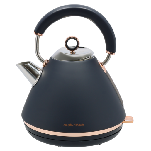 Morphy Richards Navy Blue & Rose Gold Accents Rose Gold Collection Pyramid Kettle 1.5L