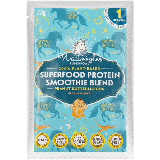 Wazoogles Peanut Butterlicious Superfood Protein Smoothie Blend 33g