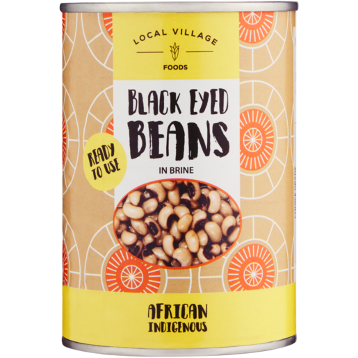 Local Village Black Eyed Beans In Brine Can 410g 