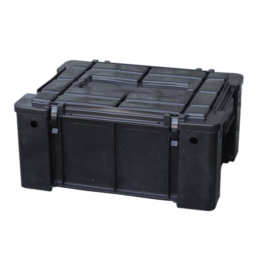 LK's Ammo Box Low Lid Black Storage Container