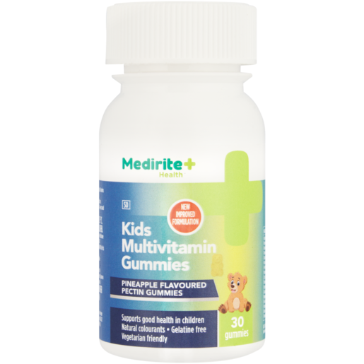 Medirite Pineapple Flavoured Kids Multivitamin Gummies 30 Pack
