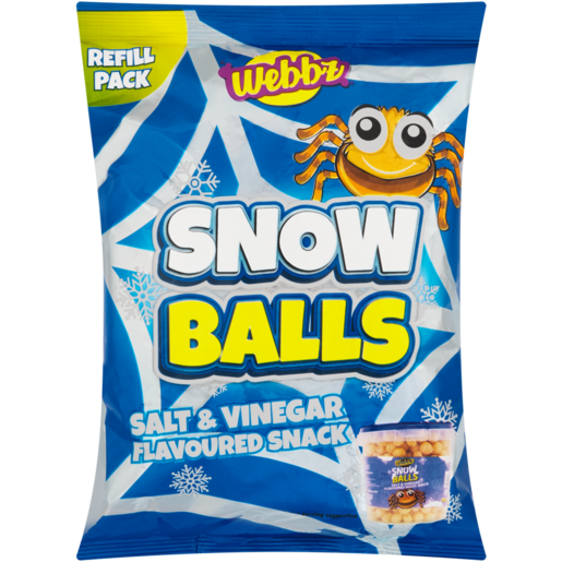 Webbz Salt & Vinegar Flavoured Snow Balls 100g 