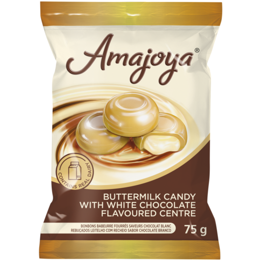 Amajoya Buttermilk Candy with White Chocolate Flavoured Centre 75g