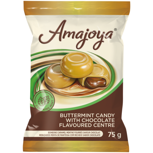Amajoya Buttermint Candy With Chocolate Flavoured Centre 75g