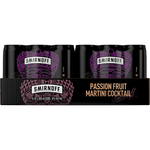 Smirnoff Passion Fruit Martini Cocktail Cans 24 x 300ml