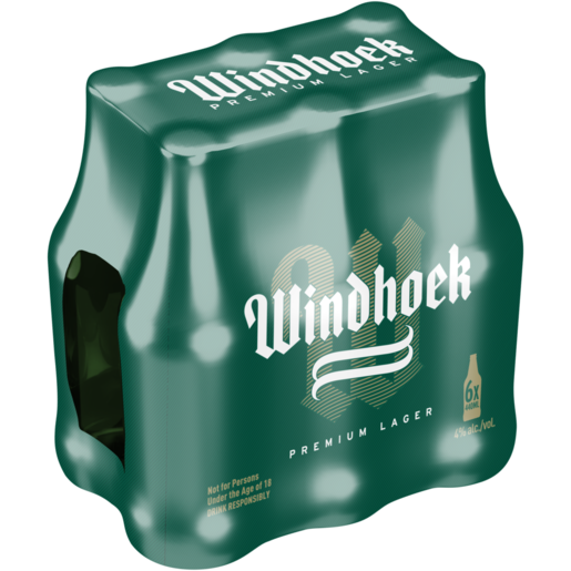 Windhoek Premier Lager Beer Bottles 6 x 440ml 