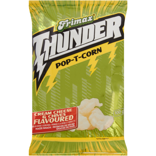Frimax Thunder Cream Cheese & Chives Flavoured Pop-T-Corn 100g 
