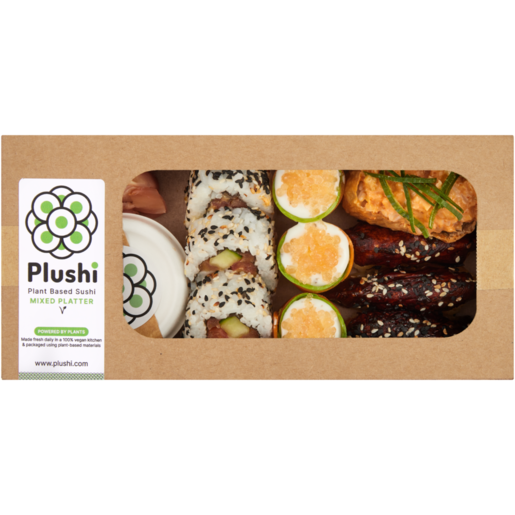 Plushi Mixed Plant Based Sushi Platter 
