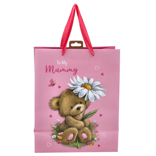 Gift Bag Large Teddy Bear with Daisy
