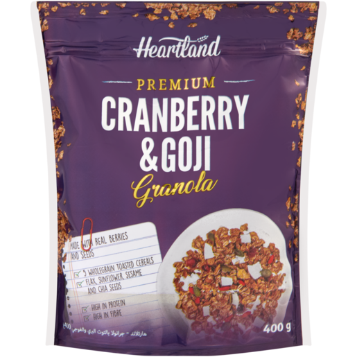 Heartland Cranberry & Goji Premium Granola 400g 