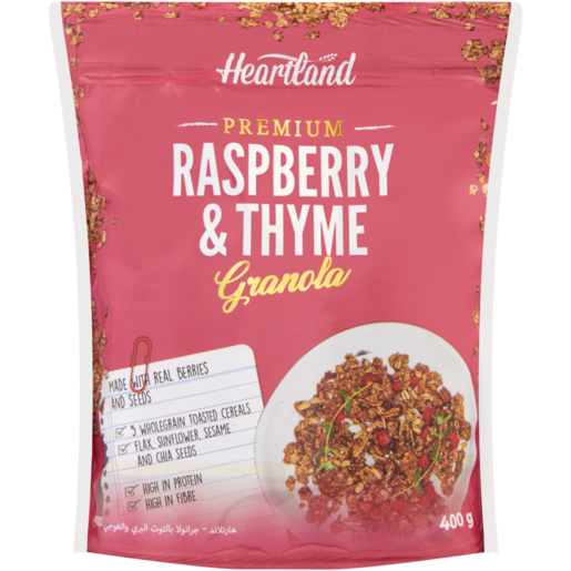 Heartland Raspberry & Thyme Premium Granola 400g 