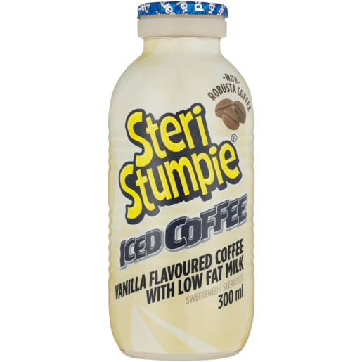 Steri Stumpie Vanilla Flavoured Iced Coffee with Low Fat Milk 300ml 