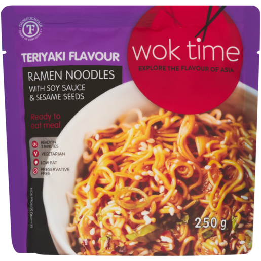Wok Time Teriyaki Flavour Ramen Noodles 250g 