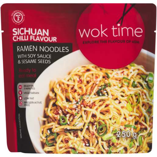 Wok Time Sichuan Chilli Flavour Ramen Noodles 250g 