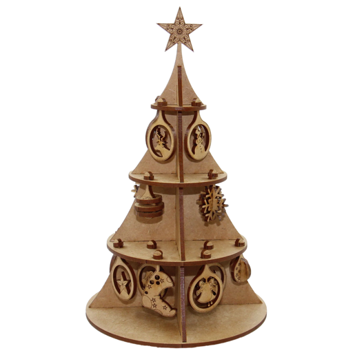 3D Buildable Wooden Model Christmas Tree