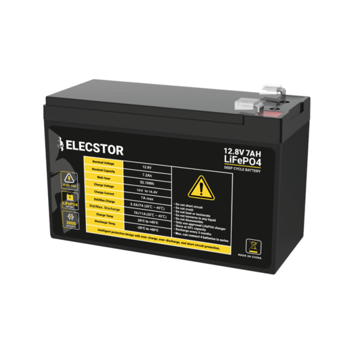 Elecstor 12.8V 7AH LiFeP04 Battery