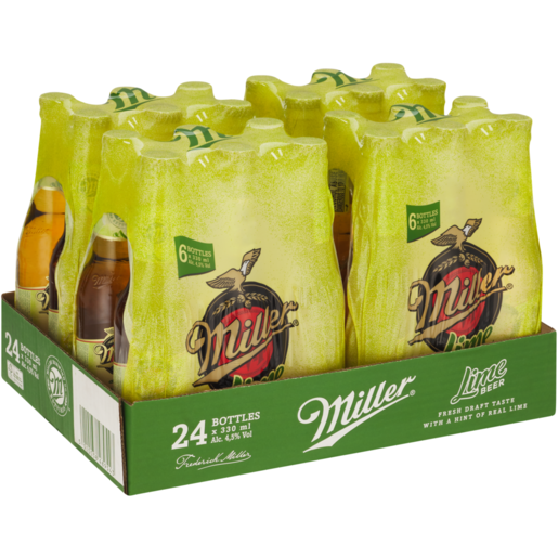 Miller Lime Beer Bottles 24 x 330ml 