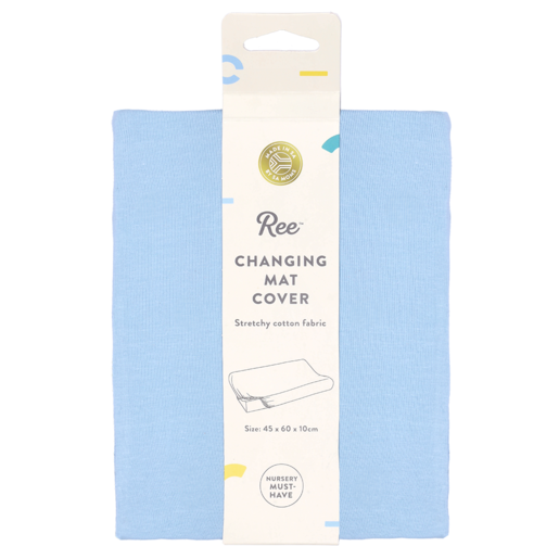Ree Collective Blue Plain Changing Mat Cover